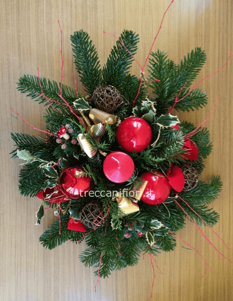 Centrotavola natalizio rosso