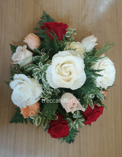 Ciotola (25-30cm) con rose miste